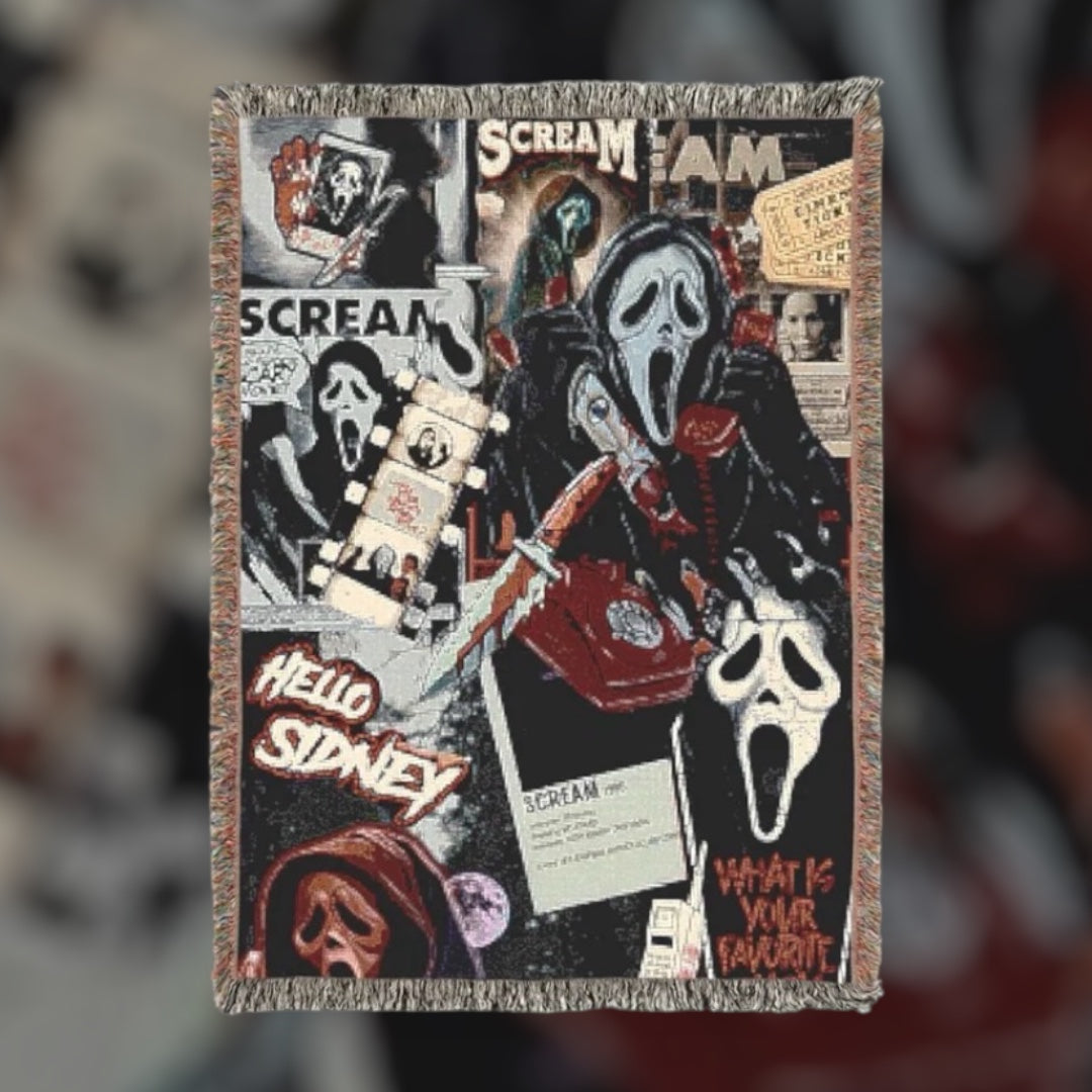 HALLOWEEN EXCLUSIVE Woven Ghost FaceBlanket